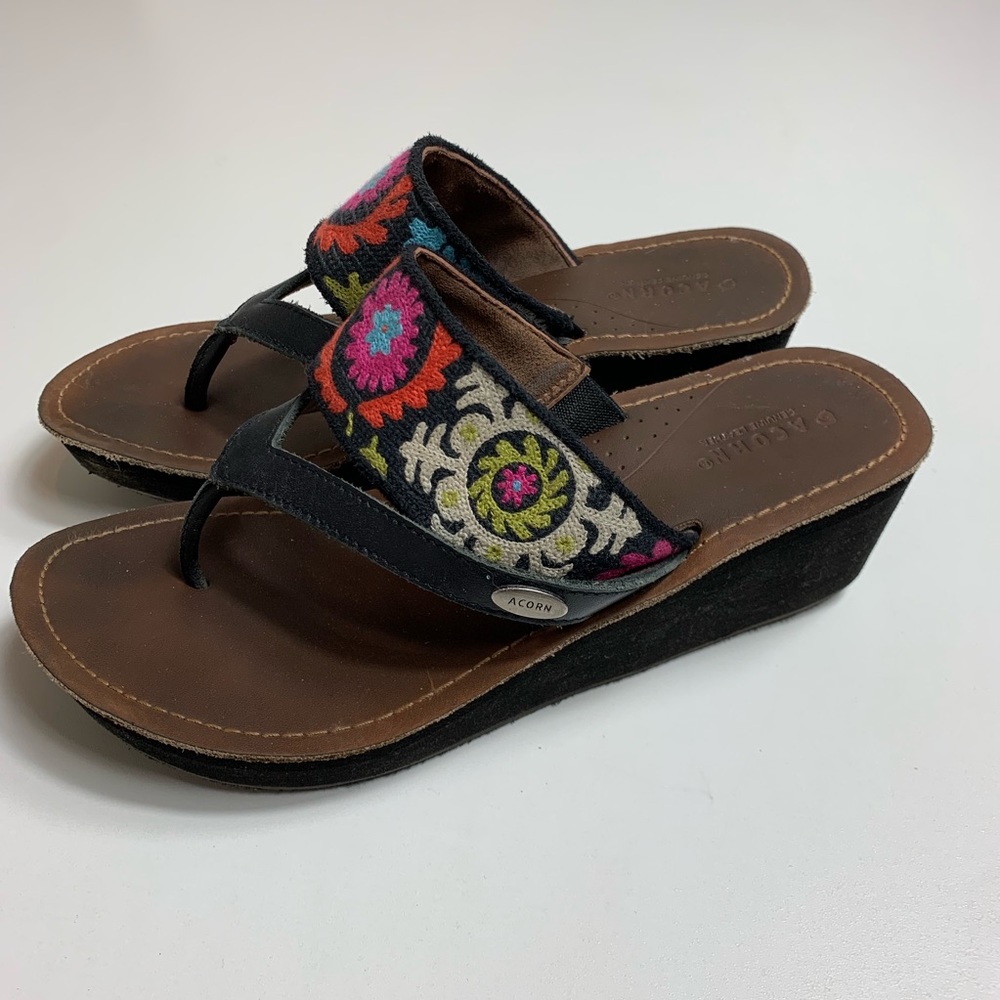 🌈3X$25⚡️Acorn Genuine Leather Wedge Sandals